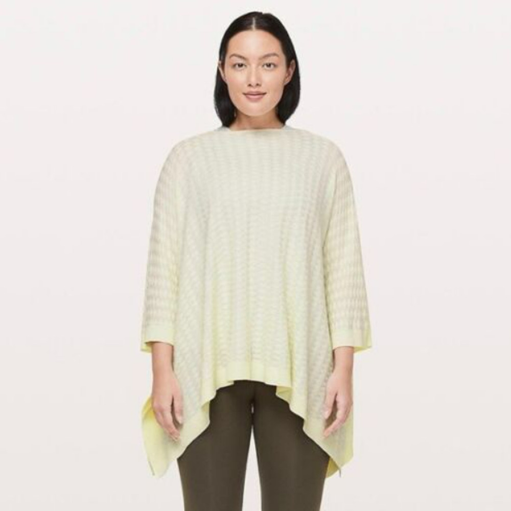 Lululemon Women's Ivory Wrap Shawl Divinity Poncho One‎ Size